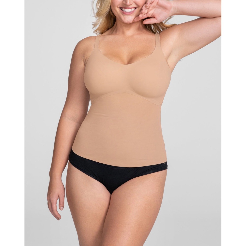 Honeylove LiftWear Cami Women's L Sand Beige Convertible Straps LWCM0102 *read*
